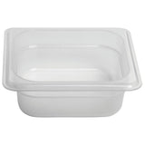 1/6 Size Translucent Polypropylene Food Pan - 2 1/2"D by Cambro – 2.5 inches, Plastic, translucent, Model 99511348862