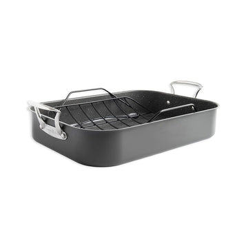 Verde Extra Large Ceramic Nonstick Turkey Roaster with Rack by Nordic Ware – Extra Large + Rack, Aluminized Steel, Ceramic Nonstick, Model 41727AMZM