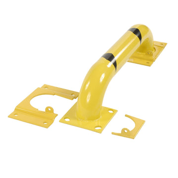 9"H X 48" LRemovable Steel Rack Guard by Global Industrial – 52"L x 9"W x 9"H, Yellow, Model 238803