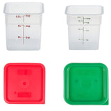 Containers With Lids - 4 Quart and 6 Quart Food Storage Set - 2 Pack by Cambro – 6 and 4 Quart with lids, 4.0 quarts, Plastic, Model 6SFSPP190, 4SFSPP190, SFC2452, SFC6451
