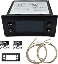 ERC112D Digital Temperature Controller, Replacement for Danfoss 080G3492, 080G3490, 080G3203, 080G3207, Compatible with Beverage Air 00C30-123D-03, Randell & Hoshizaki, Dual NTC Sensor Thermostat