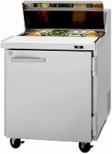 Turbo Air PST-28-N Pro Series Sandwich Salad Prep Table, Single Section, 8 Pan Top Opening