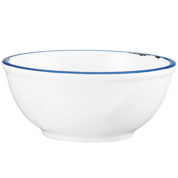 Enamelware Bowl by CAL-MIL – 10.75" Diameter, 5" Height, Melamine, White, Pack of 3, Model 3343-10-15