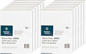 Business Source BSN65901CT, Plain Memo Pads, 144 / Carton