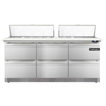 DL72-18C-FB-D Designer Line Sandwich Unit by Continental Refrigerator – Commercial Grade