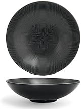 Front Of The House FOH DBO030BKP22 Spiral Ink 48 Oz. Round Bowl - 6 / CS