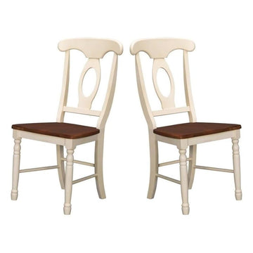 British Isles Merlot- Finish Side Chair Set by Starlight Canyon Home – Solid Rubberwood, Brown, Pack of 2