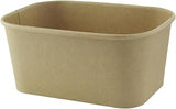 PacknWood 210PCREC1000- Rectangular Kraft Meal Box with Lamination-Biodegradable Paper Meal Prep Containers,Food Boxes,Cardboard Food containers,Chinese take Out Boxes, 32 oz,6.8 x 4.8 x 3”| 200 pcs.