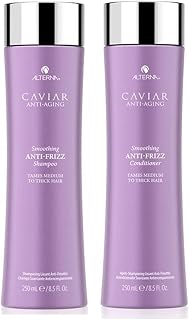 Alterna CAVIAR Anti-Aging Smoothing Anti-Frizz Shampoo and Conditioner Standard Set, 8.5oz each | Smooths Hair, Tames Frizz | Sulfate Free