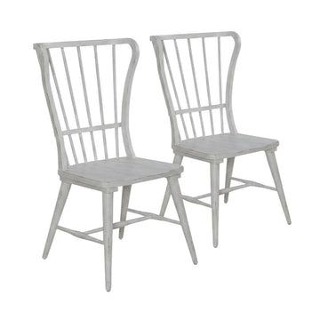 Pine Windsor Back Side Chairs Set of by Starlight Canyon Home – Pine Solids and amp, Veneers, White, Pack of 2