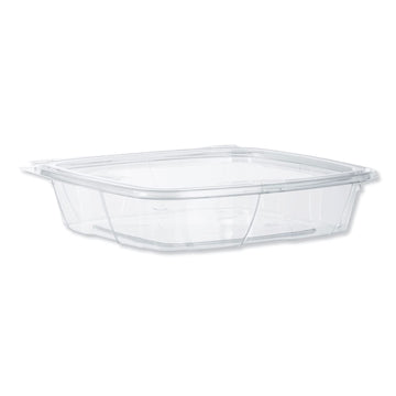 Dart 35 oz ClearPac SafeSeal Tamper-Evident Clear PET Plastic Container with Hinged Flat Lid, CH35DEF (200 Count)