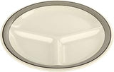G.E.T. CP-10-CA Heavy-Duty 3-Compartment Divided Plastic Plates, 10.25", Black (Set of 12)