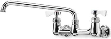 Krowne Royal Series 8" Center Wall Mount Faucet 6" Spout 14-806L Gray