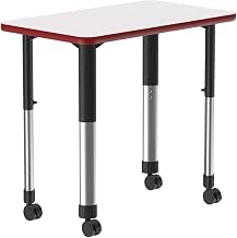 Correll Markerboard Collaborative Desk in Frosty White AD3420DE-REC-80-09-35-CK