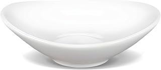 Tuxton China AMU-413 Capistrano Bowl, 8 oz., 6-3/8" x 5" x 2-1/8" H, Oval, Microwave & Dishwasher Safe, Oven Proof, Fully vitrified, Lead-Free, Ceramic, AlumaTux, Specialty, Pearl White, Case of 24