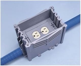 Carlon E976RFB Rectangular Floor Box, 1-Gang, Depth: 6", Non-Metallic
