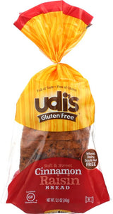 Gluten Free Cinnamon Raisin Bread 12oz (Pack of 3) by Udi's – 12 Ounce