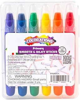 Colorations Primary Smooth & Silky Sticks - 6 Colors
