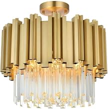 Elegant Lighting Willow 16" Flush Mount in Satin Gold