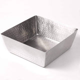 Stainless Steel Hammered Square Bowl by American Metalcraft – 7"SQ X 3-1/4"H, 254.0 ounces, Stainless Steel, Silver, Model SSQH117