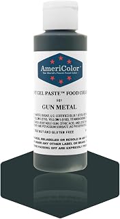 AmeriColor Gun Metal, 4.5 Ounce Bottle, Soft Gel Paste Food Color