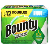 Paper Towels Select-A-Size White 2-Ply Double Rolls, 6 Count by Bounty – Family Size, Paper, Pack of 6, Model 157263