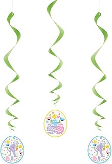 Unique Party Plaid Easter Hanging Swirl Decorations - 26" | Green | 3 Pcs