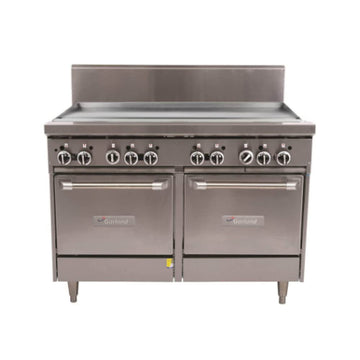 G Starfire Pro Series Gas Restaurant Range 60"W with 60" Griddle by Garland – 3.9 cubic_feet, Iron, Model G60-G60RS