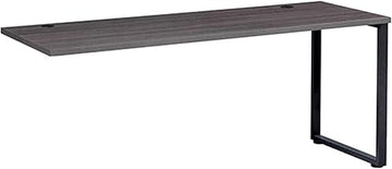 Hirsh Industries Inc Open Plan Return Desk, Charcoal Top with Black Legs, 48" W x 24" D x 29" H