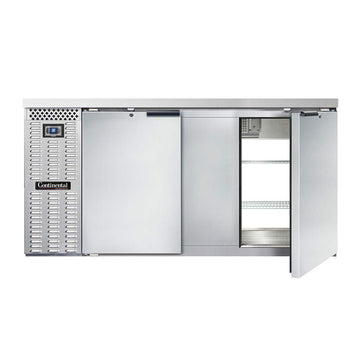 BBC69S-SS-PT Two Section Refrigerated Pass-Thru Back Bar Cooler by Continental Refrigerator – Commercial Grade