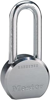 Master Lock Keyed Padlock, 7/8 in,Round,Silver