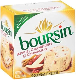 Boursin Apple Cranberry Cinnamon Cheese Puck, 5.2 Ounce -- 6 per case.