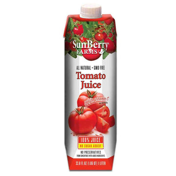 100 Percent Tomato Juice by Sunberry Farms – 1 Count (Pack of 12), Pack of 12