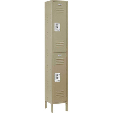 Infinity Two-Tier Two-Door Locker with Recessed Handle & by Global Industrial – Tan, Model 254125TN