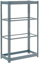Global Industrial Heavy Duty Shelving 36" W x 18" D x 72" H with 4 Shelves, No Deck, Gray
