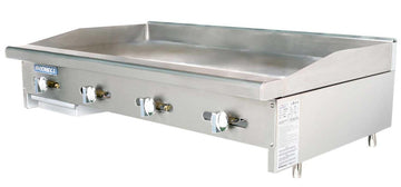 Turbo Air Countertop Gas Griddle 48"W x 30"D by RADIANCE – Stainless Steel, Model TAMG-48
