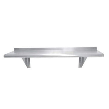 Stainless Steel Wall Shelf - Floating Shelves for Bathroom by Advance Tabco – 30 L X 12 W X 6 H, Stainless Steel, Model WS-12-36