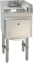 Advance Tabco SC-15-TS-S Stainless Steel Underbar Hand Sink with Soap / Towel Dispensers and Side Splashes - 15" x 21"