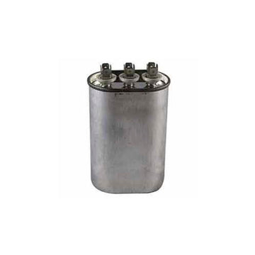 Oval Run Capacitor by Rotom – 1.75"L x 1.75"W x 4.75"H, Metal, Multicolor, Model 45/5DV