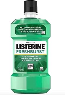 Listerine Antiseptic Mouthwash, Fresh Burst 250 mL (Pack of 3)
