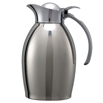 Carafe, 1 Liter Capacity, Polished Finish, (Case of 6) by Service Ideas – 33.8 Ounces, 1.0 liters, Stainless Steel, Pack of 6, Model 981C10PS