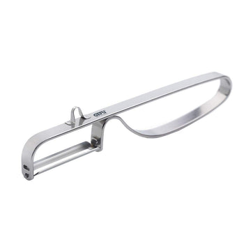 12520 Hangable Potato Peeler by GEFU – 17 x 4 x 1 cm, Alloy Steel, Silver, Model GF12520