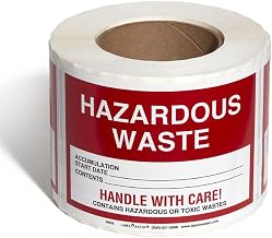 Labelmaster HWA Hazardous Waste Label, Paper Stock, 6 x 4 inch (Pack of 500)