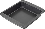 Chicago Metallic Everyday Nonstick 9 Inch Square Cake Pan | Carbon Steel Brownie Pan with Silicone Coating, Oven Safe to 450F, Gray