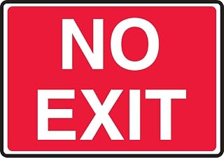 Accuform "No Exit" Safety Sign, Plastic, 10 x 14 Inches (MADM464VP)