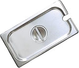 Adcraft Third Size Stainless Steel Steam Table Slotted Pan Cover