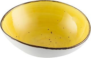 CAC China TUS-TB5-SFL Triangular Bowl Sunflower 6oz 4 3/4" Porcelain Triangle, Color, Set of 36