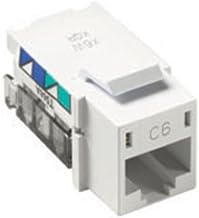 Lutron CON-1P-C6-WH Claro 8-Conductor Telephone Jack, White