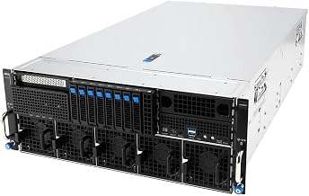 ASUS Dual EPYC 9965 192-core CPU, 8 x RTX Pro 6000 96GB (768GB vRAM), 4U Rackmount, HPC GPU Server, LLM AI System with 2.3TB 24-Channel DDR5 ECC RDIMM RAM, 3+1 3200W Titanimum CRPS and 8 hot-swap U.2