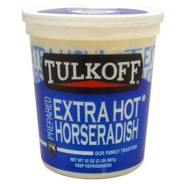 White Prepared Horseradish by Tulkoff – 32 Ounce, Pack of 6